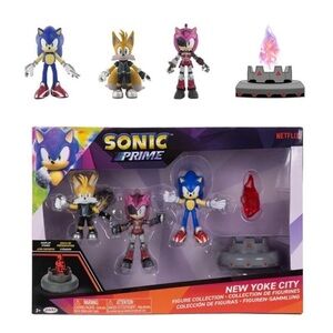Sonic prime Figure 3-Pack - Blue Sonic, Yellow Tails, Pink Amy